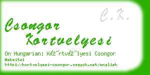 csongor kortvelyesi business card